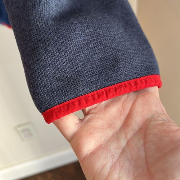 L.L.Bean Sweater Fleece Pullover hooded Men Colorblock jacket sweatshirt XL EUC - Picture 8 of 10